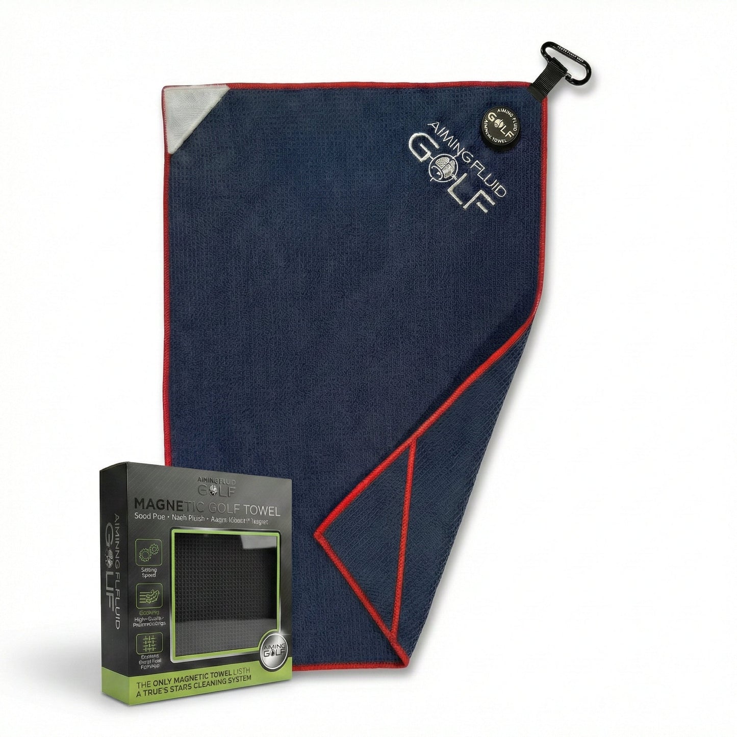 Magna-Anchor™ Magnetic Golf Towel – Stubby (16×24)