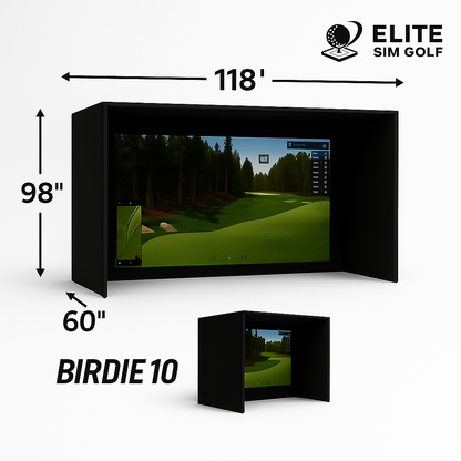 Birdie 10 Golf Simulator Enclosure by Elite Sim Golf
