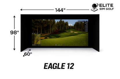 Eagle 12 Premium Golf Simulator Enclosure by Elite Sim Golf