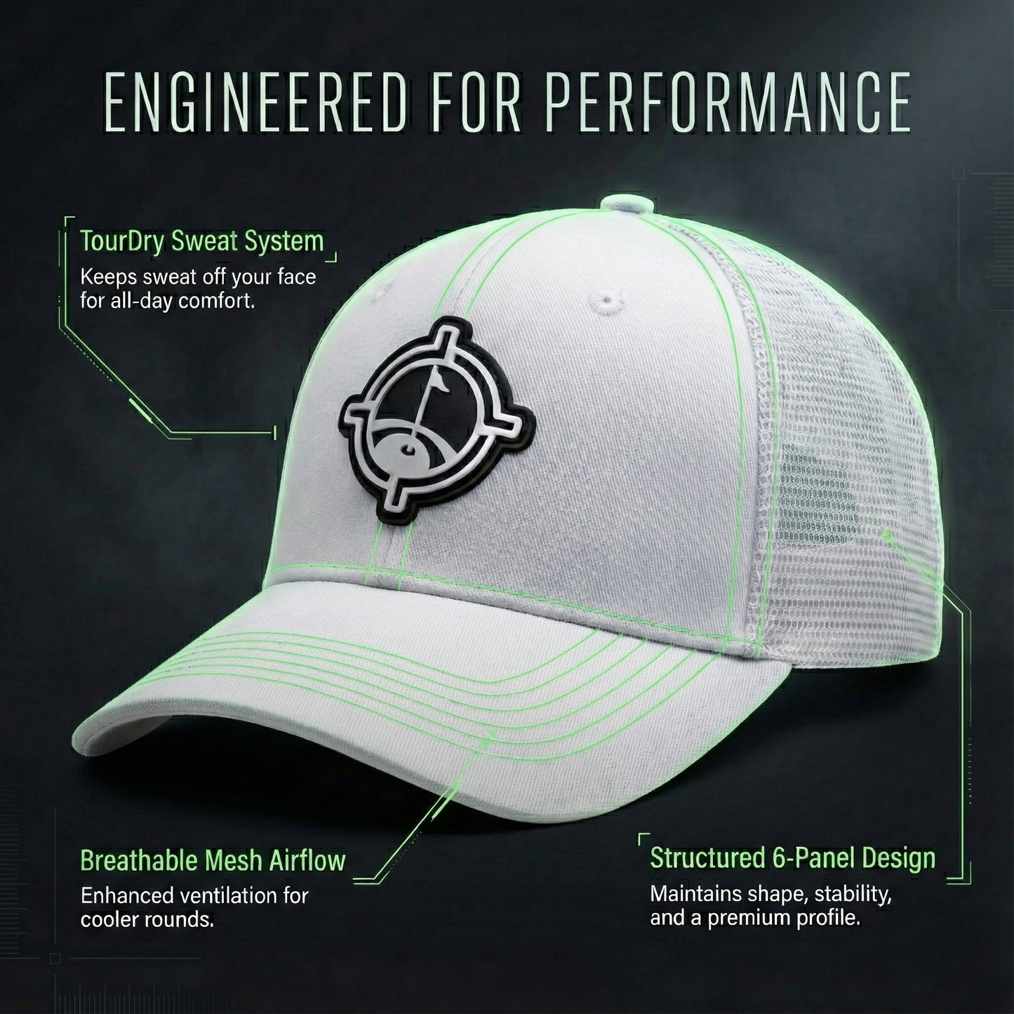 Aiming Fluid Golf Performance Hat (TourDry™ System)