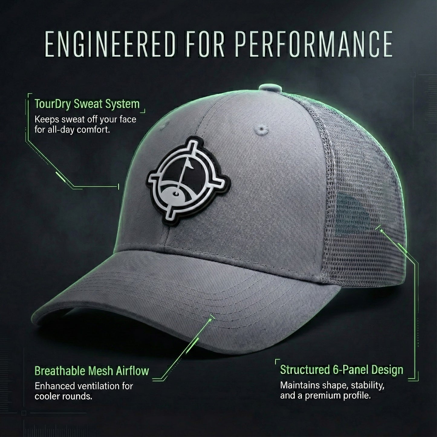 Aiming Fluid Golf Performance Hat (TourDry™ System)