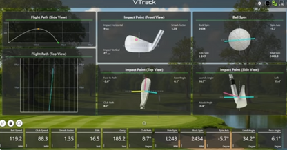 VTrack Overhead Golf Launch Monitor