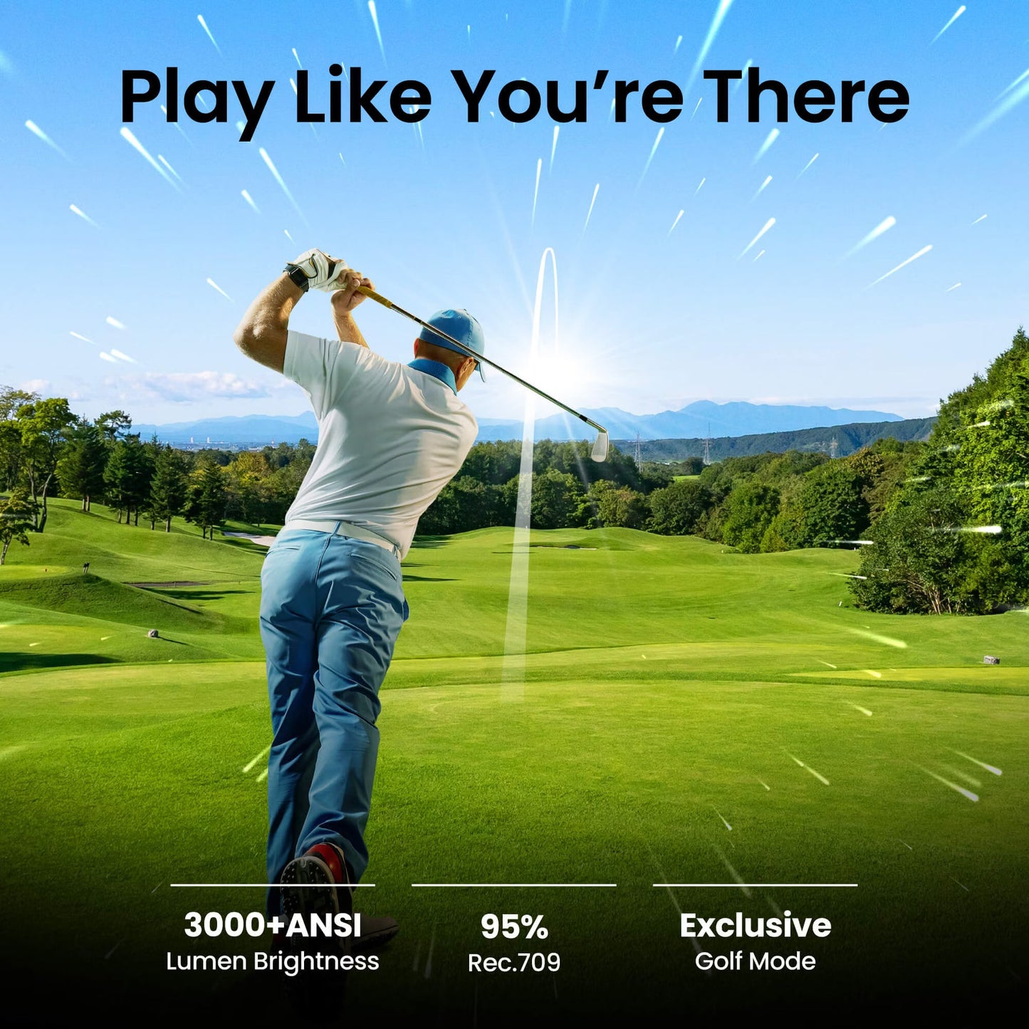 BenQ AH30ST 3000-Lumen Short Throw 1080P LED Golf Simulator Projector